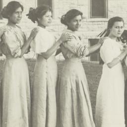 Six Young Women Standing in...