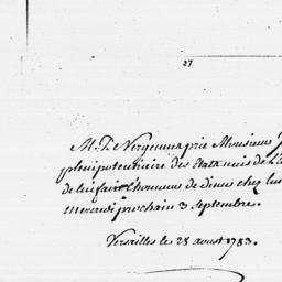 [Document, 1783 August 23]