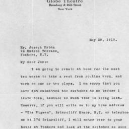 1 letter, 29 May 1919