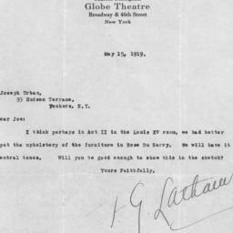 1 letter, 15 May 1919