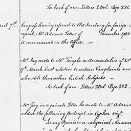 Document, 1786 April n.d.