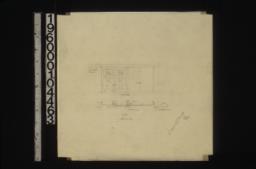 Elevation and plan of sliding doors\,