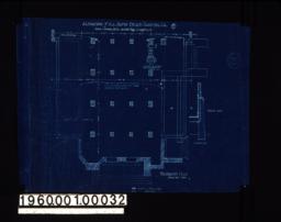 Foundation plan of vestibule end of church; two sections through foundation : No.1. (3)