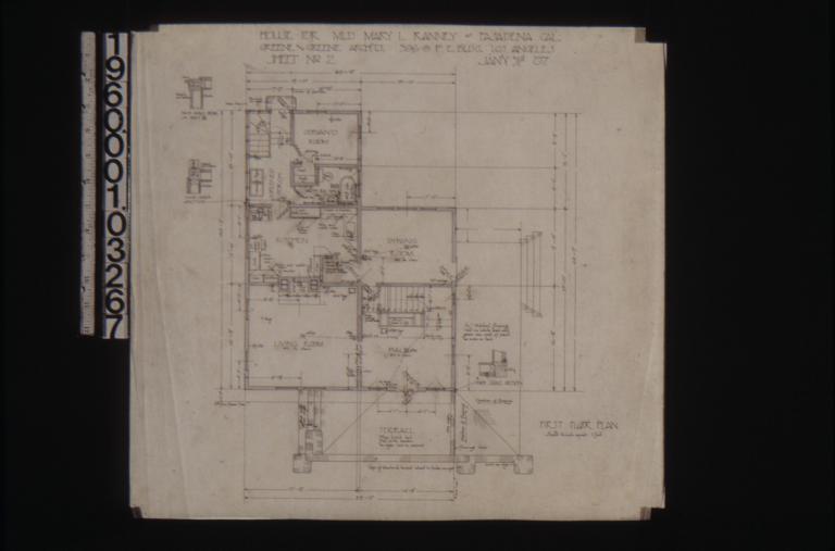 First floor plan with detail drawings : Sheet no. 2\,