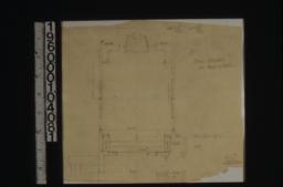 Plan of den addition on east of hall.
