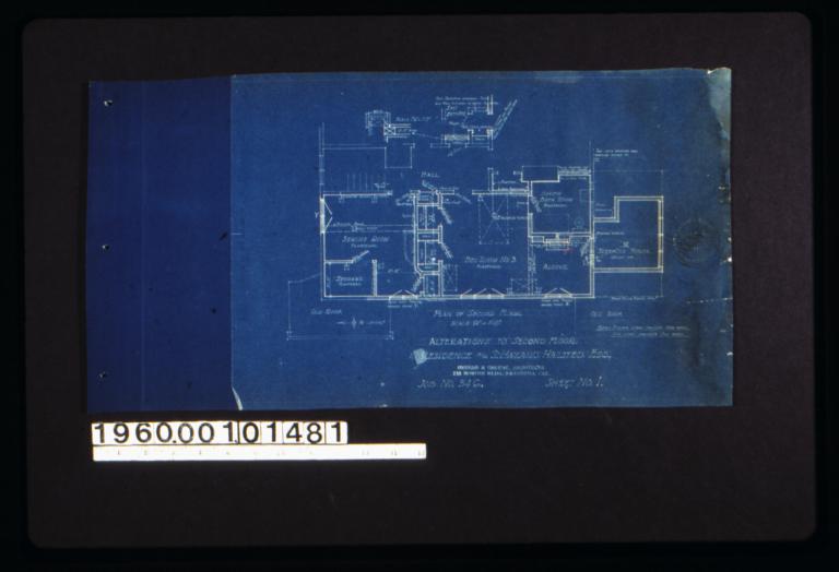Plan of second floor : Sheet no. 1. (2)