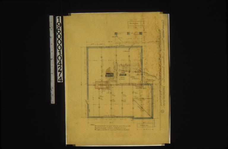 Foundation plan; section A-A\, detail of pier : 1.
