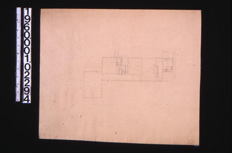 Sketch of first floor plan.