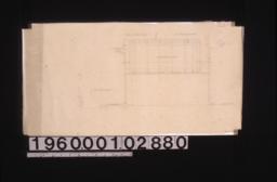 Plan of new freezing room with unidentified sketch.