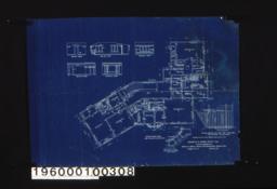 Second floor plan\, plan of bay showing arrangement of casings\, 2nd floor framing plan over part of main hall showing arrangement of joists and headers\, bed rm. #1 north elevation\, bed rm. #1 west elevation\, bed rm. #1 south elevation\, bed rm. #3 north elevation\, morning rm. south elevation : Sheet no 3. (2)