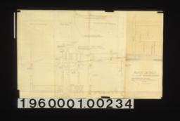 Porch details -- elevation and sectio of front porch\, details of beams in plans and elevations\, full scale details of rafters\, beams and post\, cap and bracket : No. 13.