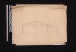 Sketch of section through tank