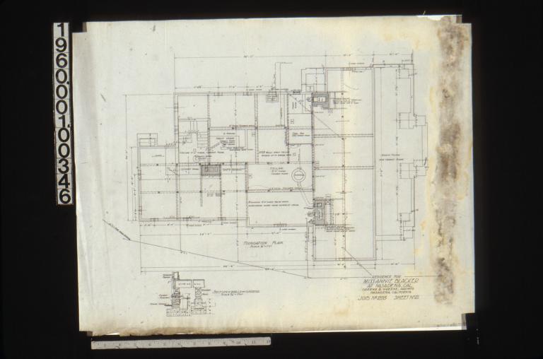 Foundation plan\, section of walls and girders : Sheet no. 2.