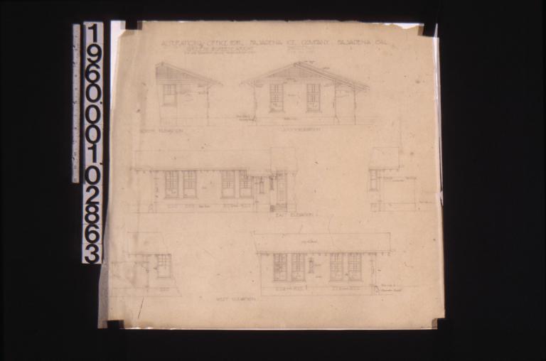 Partial exterior elevations -- north\, south\, east\, west : Sheet no. 2.