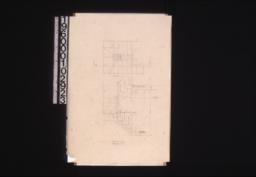 Stairs to vault -- plan\, section E-E.