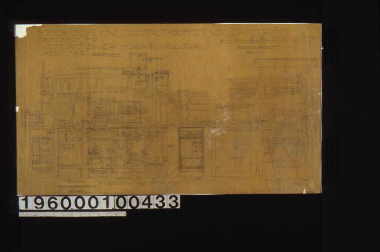 1 1/2 inch scale and F. S. details of buffet : Sheet no. 3. (2)