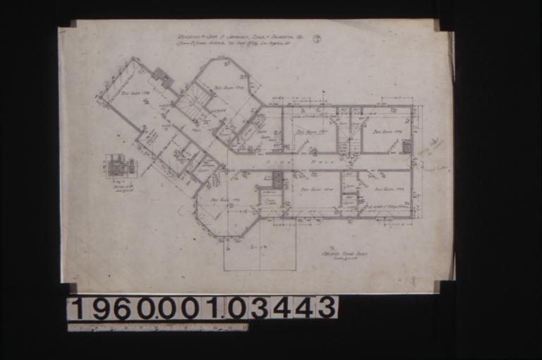 Second floor plan\, detail at P : No. 3.
