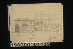 West elevation; section F-F (first floor plan)\, section thru meter box : Sheet no. 7.