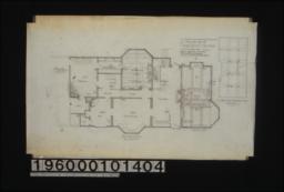 First floor plan\, revised framing plan of living room beams (correct plan) : 1.