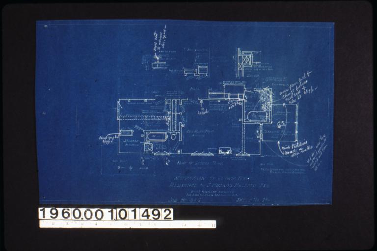 Plan of second floor with details in sections : Sheet no. 1R4. (3)