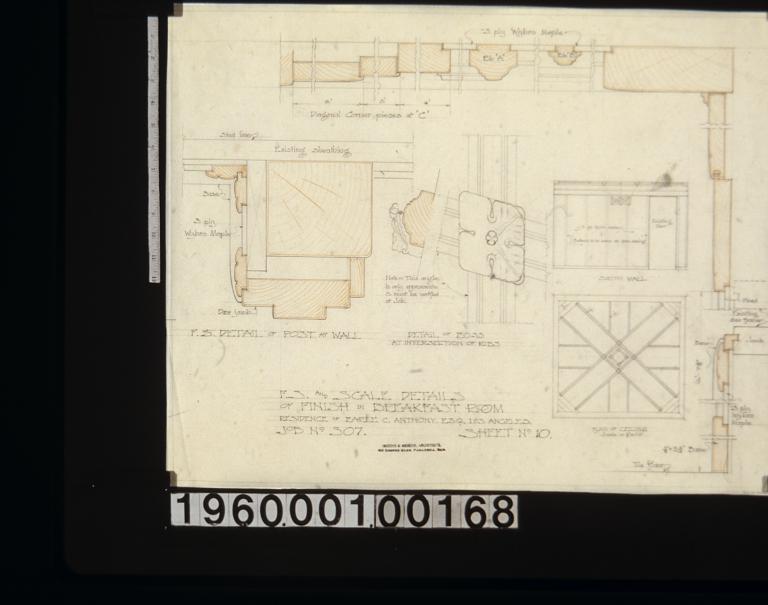 F.S. and scale details of finish in breakfast room : Sheet no. 10. (2)