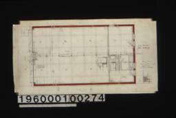First floor plan\, elevation of office\, detail of ceiling partition : 2a.