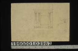 Elevation and section of porch