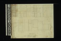 Pantry details -- elevations of north side\, west side\, east side\, south side; plan of ceiling : Sheet no. 6.