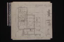 Foundation plan; section thro' wall footings\, chimney detail\, girder post footings\, section of wall at N-O\, section of wall at C-D : Sheet no. 1\, (2)