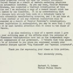 Letter: 1956 February 9