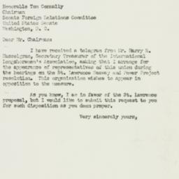 Letter: 1952 February 22