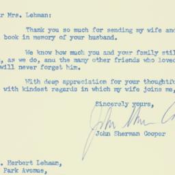 Letter: 1964 December 5