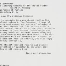 Letter: 1963 December 2