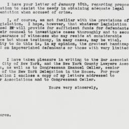 Letter: 1963 January 31
