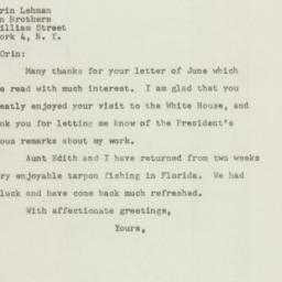 Letter: 1948 June 9