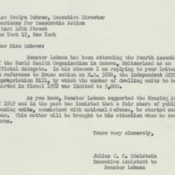 Letter: 1951 May 18