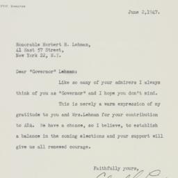 Letter: 1947 June 2