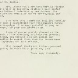 Letter: 1949 November 22