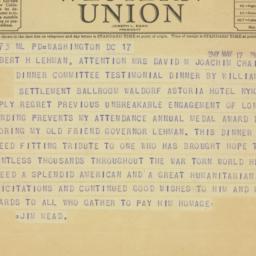 Telegram: 1947 May 17
