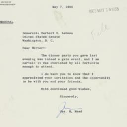 Letter: 1955 May 7