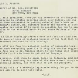 Memorandum: 1950 September 5