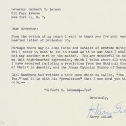 Letter: 1958 September 29