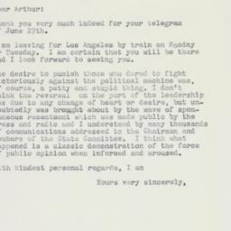 Letter: 1960 June 29