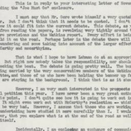 Letter: 1954 November 17