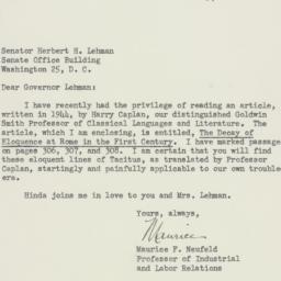 Letter: 1954 March 22