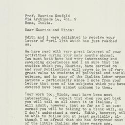 Letter: 1957 April 20