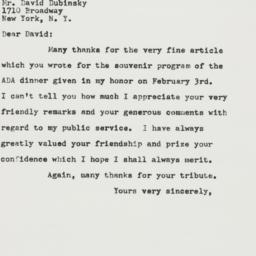 Letter: 1956 February 21
