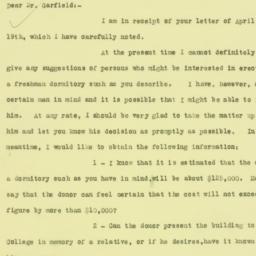 Letter: 1926 April 22