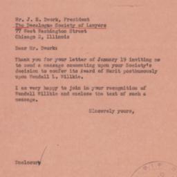 Letter: 1945 February 2
