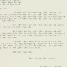 Letter: 1950 March 11